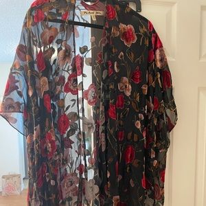 Michael stars long coverup floral print